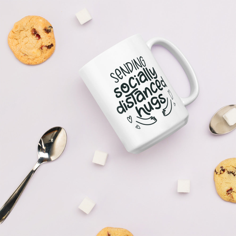 Quarantine Gift, Sending You Socially Distanced Hugs Mug, Social Distancing Gift, Quarantine Gift for Family and Friend, Miss You Gift