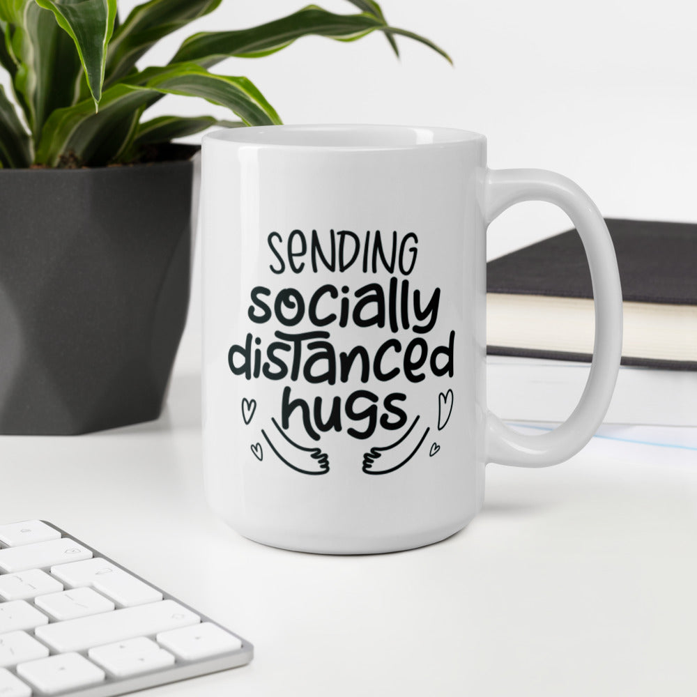 Quarantine Gift, Sending You Socially Distanced Hugs Mug, Social Distancing Gift, Quarantine Gift for Family and Friend, Miss You Gift